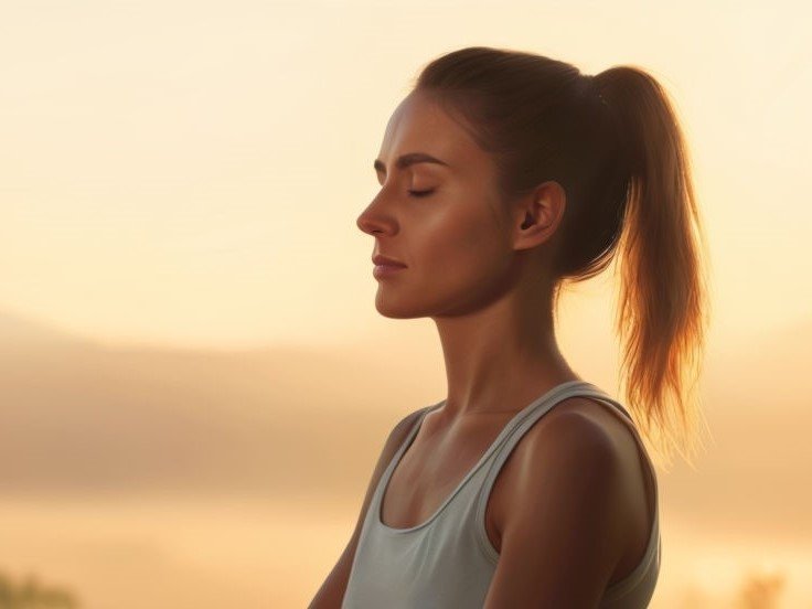 a-women-meditating-in-serene-morning-environment-with-calm-expression-on-her-face